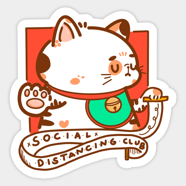 Social Distancing Club Sticker by Fluffymafi